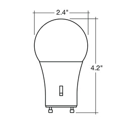 A19 GU24 60W Equivalent