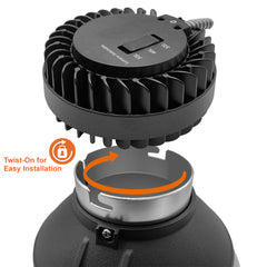 6" CADM: Clear-Specular Haze Reflector/Black & White Trim