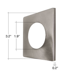 2" Brushed Nickel Smooth Square Trim