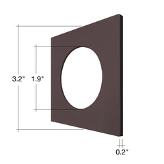 2" Black Smooth Square Trim