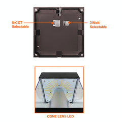 Bollard Square Bronze Square Cone Flat Top