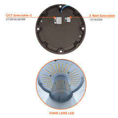 Bollard Head: Round Cone Dome Top Black Finish