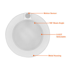 6" Disk Light w/ PIR Sensor: Cusp-Line