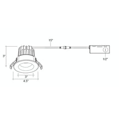 4" Regressed Downlight 5CCT