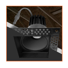 4" Square Downlight: Trimless-Line