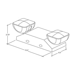 Emergency Bug Eye Double Headed Fixture