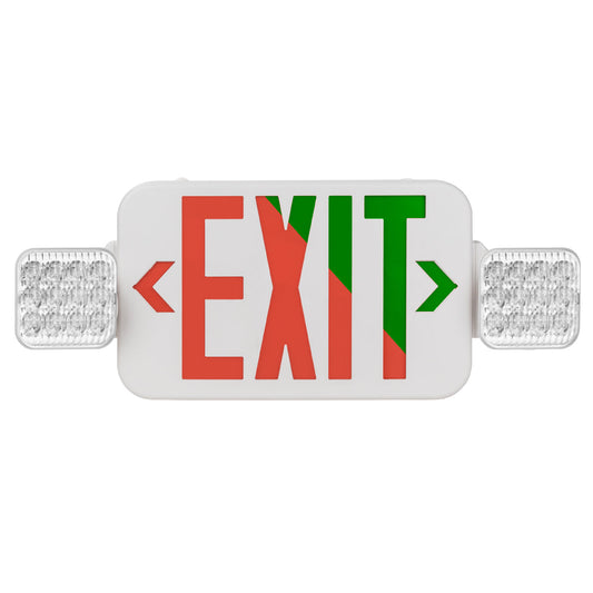 LED Emergency Exit Sign RED/GREEN Single or Double Sided w/ Bug Eye w/ Remote Function