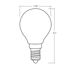Filament G16.5 Globe E12 Base