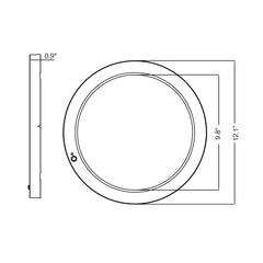 12" Surface Mount Round: Slim-Line