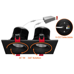 4" Multiple: Double Head