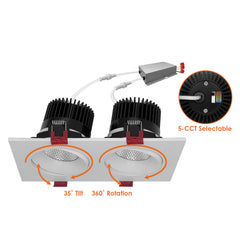 4" Multiple: Double Head