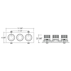4" Multiple: Triple Head