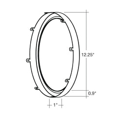 SLDSKR: 12" Snap on Trim Black/Bronze/Brushed Nickel