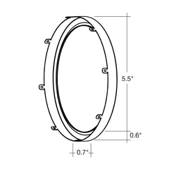 SLDSKR: 5" Snap on Trim Black/Bronze/Brushed Nickel