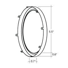 SLDSKR: 5" Snap on Trim Black/Bronze/Brushed Nickel