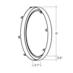 SLDSKR: 7" Snap on Trim Bronze/Black/Brushed Nickel