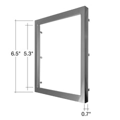 SLDSKSQ: 7" Snap on Trim Brushed Nickel / Black / Bronze