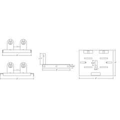 T8 Conversion Kit. One 8ft bulb to two 4ft bulbs.