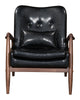 Bully Lounge Chair & Ottoman Black Furniture Zuo 