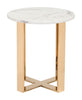 Atlas End Table Stone & Gold Furniture Zuo 