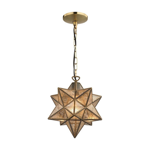 Sterling Moravian Star Pendant - Gold 1145-006