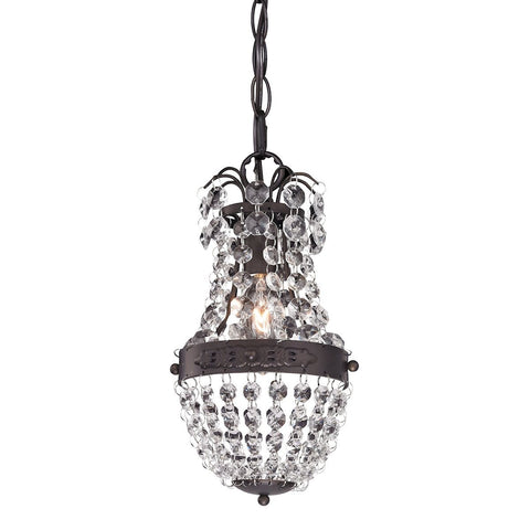 Camborne Clear Crystal Mini Pendant With Bronze Banding Ceiling Sterling 