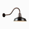 14" Gooseneck Light Warehouse Shade HLA Arm (Choose Finish and Accessory Options) Outdoor Hi-Lite Oil Rubbed Bronze (none) 