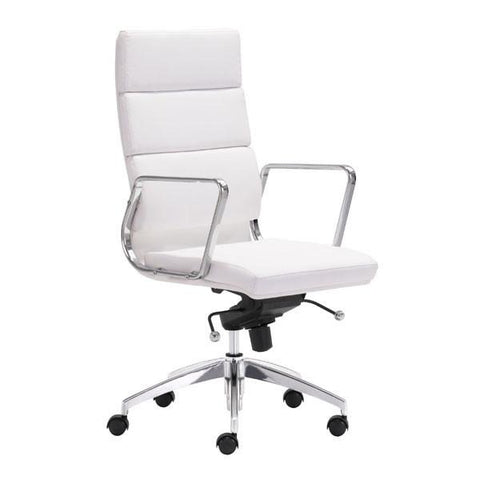 Engineer High Back Office Chair White Furniture Zuo 