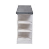Ballintoy Cabinet in Antique White and Galvanized Steel - Large Furniture ELK Home 