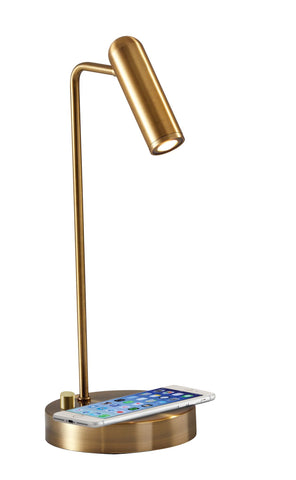 Kaye AdessoCharge Desk Lamp - Antique Brass Lamps Adesso 