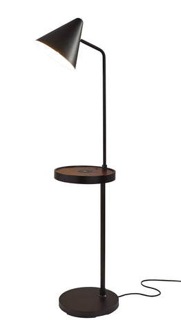 Oliver AdessoCharge Task Shelf Floor Lamp - Black Lamps Adesso 