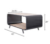 Atomic 43"w Coffee Table / TV Stand Furniture Varaluz 
