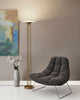 Newton Brass Modern LED Torchiere Floor Lamp Lamps Adesso 