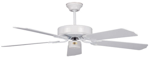 52" California Home Collection Ceiling Fan - White