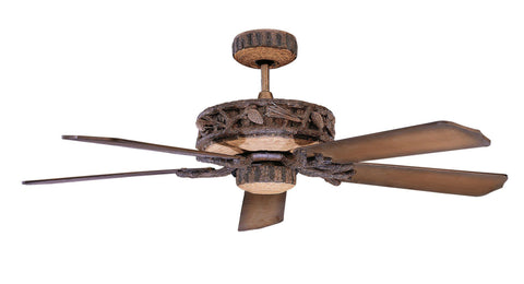 52" Ponderosa Ceiling Fan for Wet Location - Old World Leather