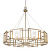 Marco 8 Light Chandelier in White Gold with Clear Glass Ceiling Golden Lighting 