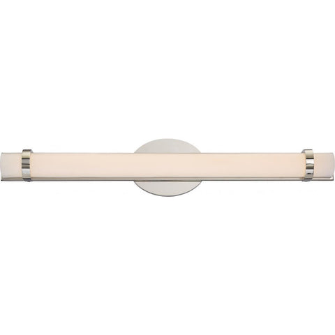 Slice Double LED Wall Sconce Polished Nickel Finish Wall Nuvo Lighting 