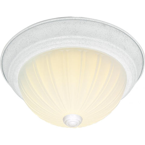 Ceiling Flush Mount Frosted Melon Glass - White - 3 Size Options Ceiling Nuvo Lighting 11" 