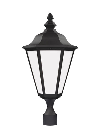 Brentwood One Light Outdoor Post Lantern - Black Outdoor Sea Gull Lighting 