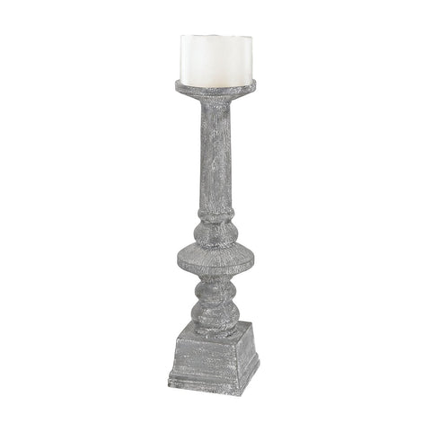 Floor Standing Grey Washed Candle Holder - Medium Accessories Sterling 