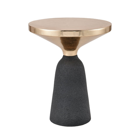 Graves Accent Table in Shiny Gold and Black Furniture ELK Home 