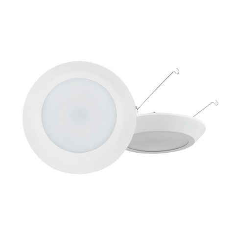 LED Retro Fit/Flush MountDisk Light White Finish Recessed Luminance 