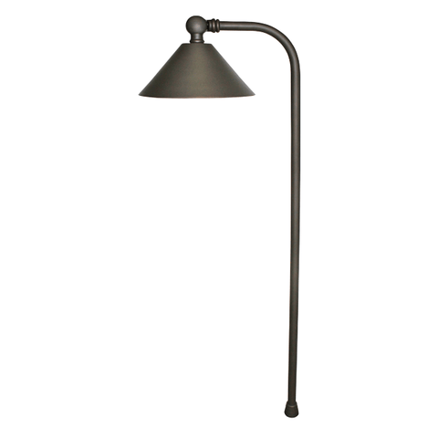 Path Light With Adjustable Swivel Integral LED Solid Brass Outdoor Luminance 
