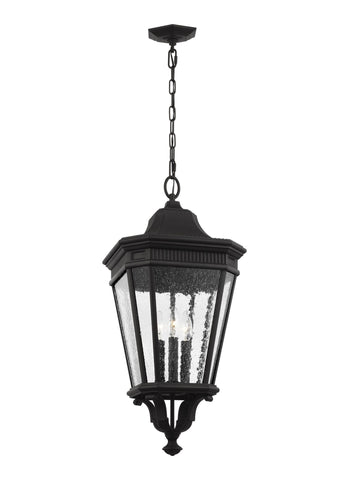 Cotswold Lane Black 3-Light Hanging Lantern Outdoor Feiss 