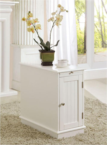 Ashel Storage Cabinet End Table White Furniture Enitial Lab 