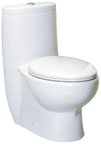 Magic Flush Eco-Friendly One Piece Toilet with a Siphonic Action Dual Flush System,  Elongated Bowl, 1.6/1.1 GPF and WaterSense Certified
