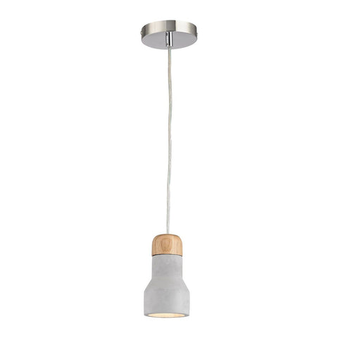 Brutewood 1 Light Pendant In Polished Concrete Ceiling Sterling 