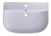 28" White D-Bowl Porcelain Wall Mounted Bath Sink Sink Alfi 