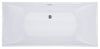 67 inch White Rectangular Acrylic Free Standing Soaking Bathtub Bathtub Alfi 