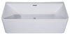 59 inch White Rectangular Acrylic Free Standing Soaking Bathtub Bathtub Alfi 